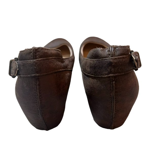 Women's‎ Studio Paolo Brown Wedges with Gold Buckle Detail Size 9M - Picture 3 of 3